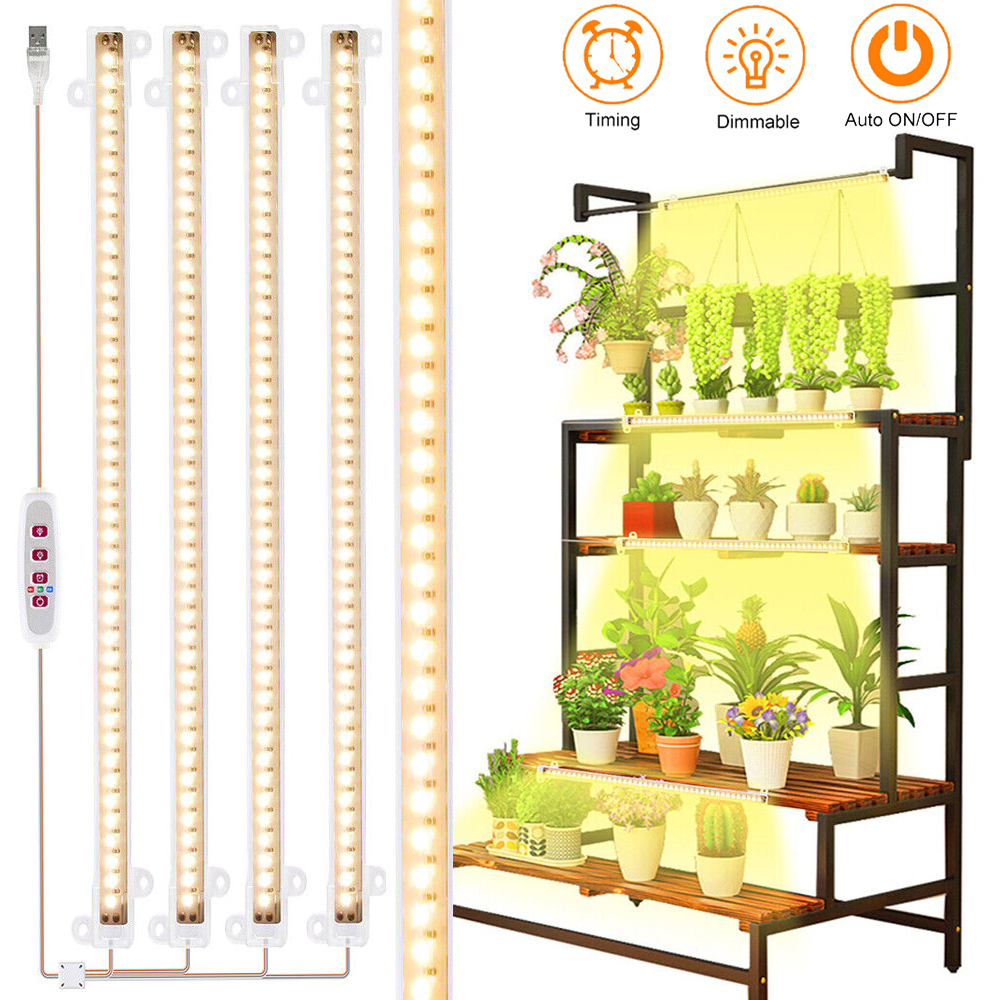 Plant Growth Regulator - 1/2/3/4Head LED Grow Light Strip Tube