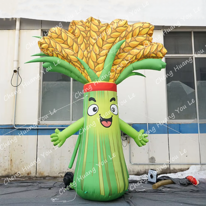 Agriculture Farming Cartoon - Green inflatable paddy agriculture farm crops