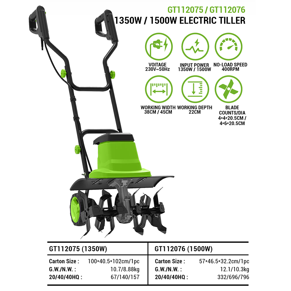 Vertak 1350W Electric Garden T – Soil Tilling Cultivator Bewertung und Preis