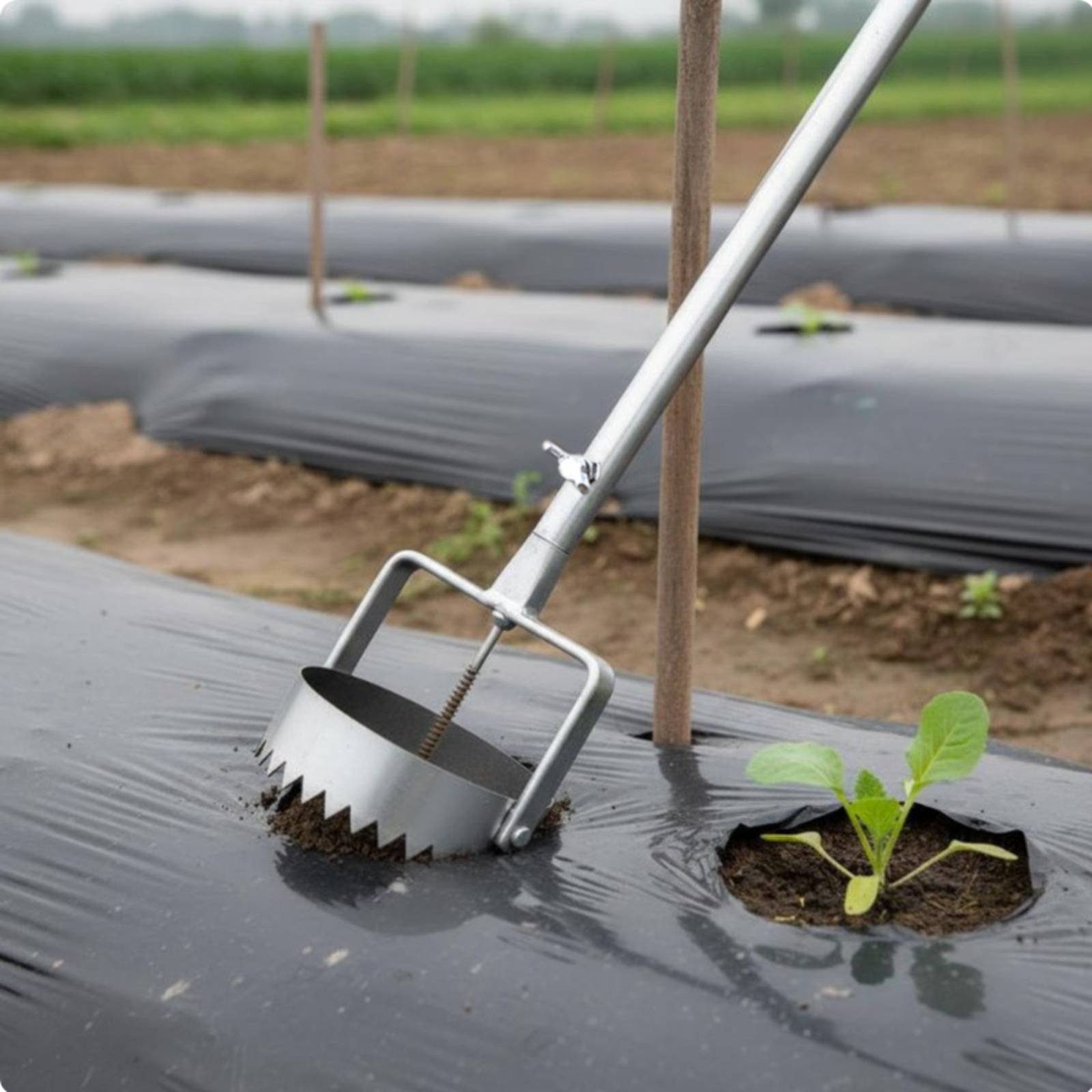 Mulch Film Hole Puncher Stainl – Greenhouse Plastic Film Bewertung und Preis