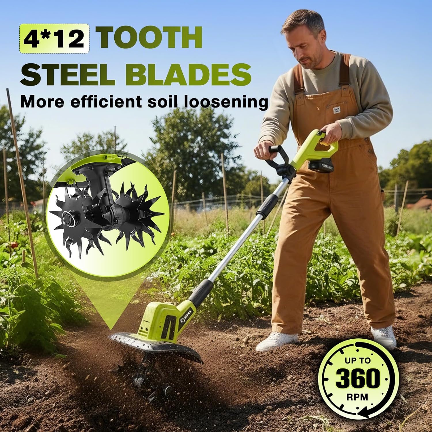 Cordless Electric Garden Tille – Soil Tilling Cultivator Bewertung und Preis