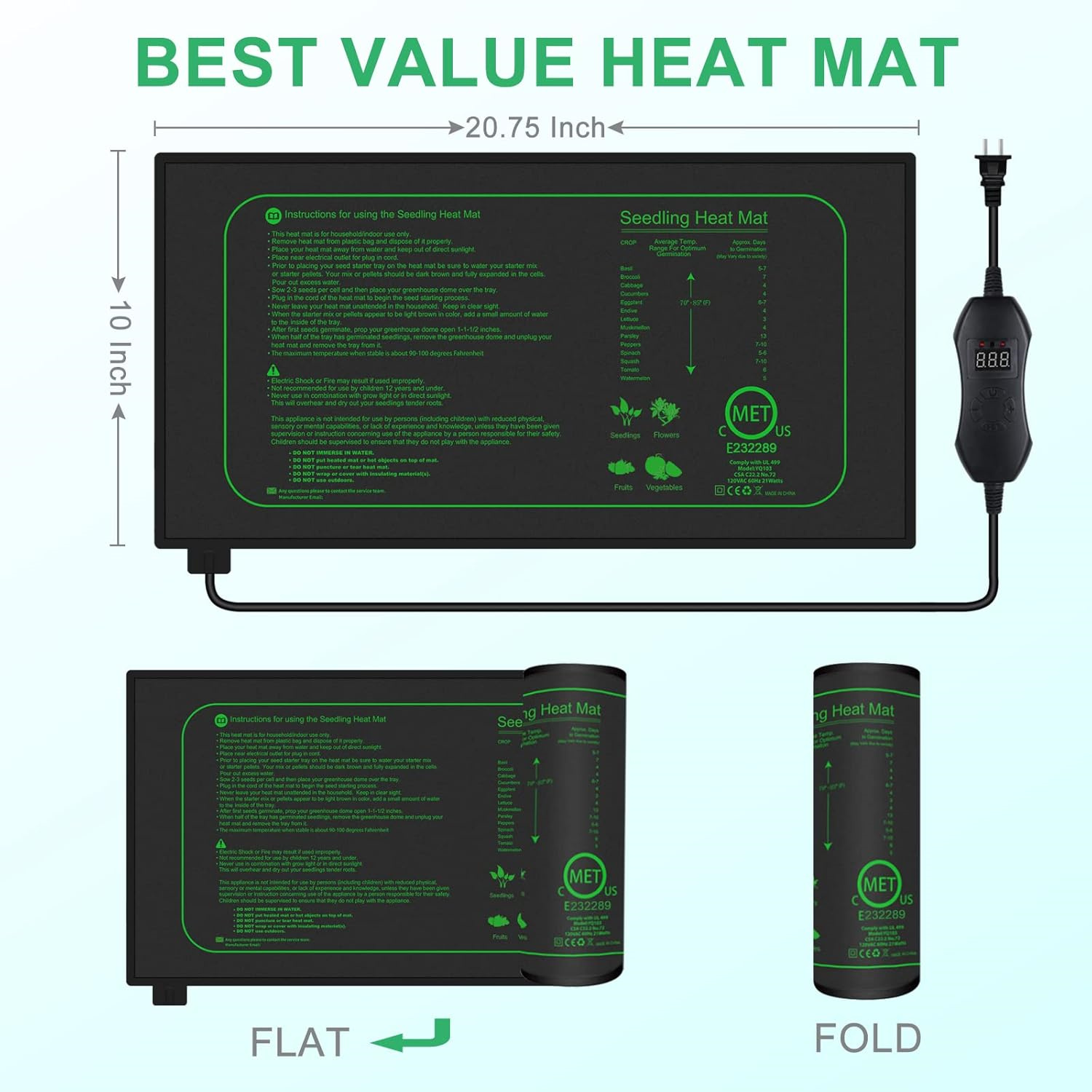 Seedling Heat Mat With Digital – Plant Growth Regulator Bewertung und Preis