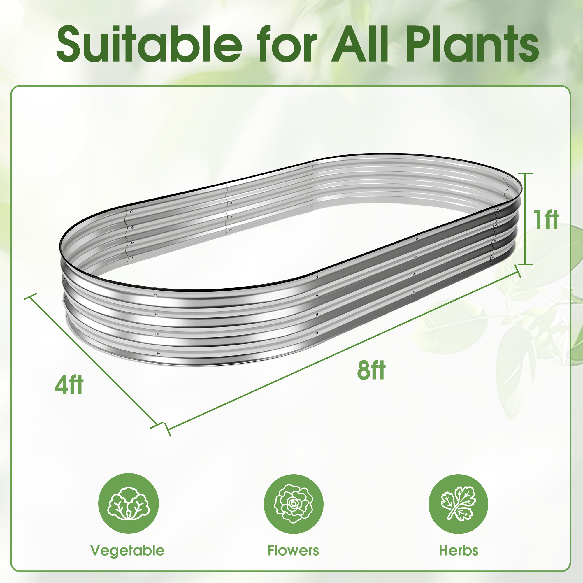 JHK 8x4x1ft Outdoor Metal Gard – Vegetable Transplanter Bewertung und Preis