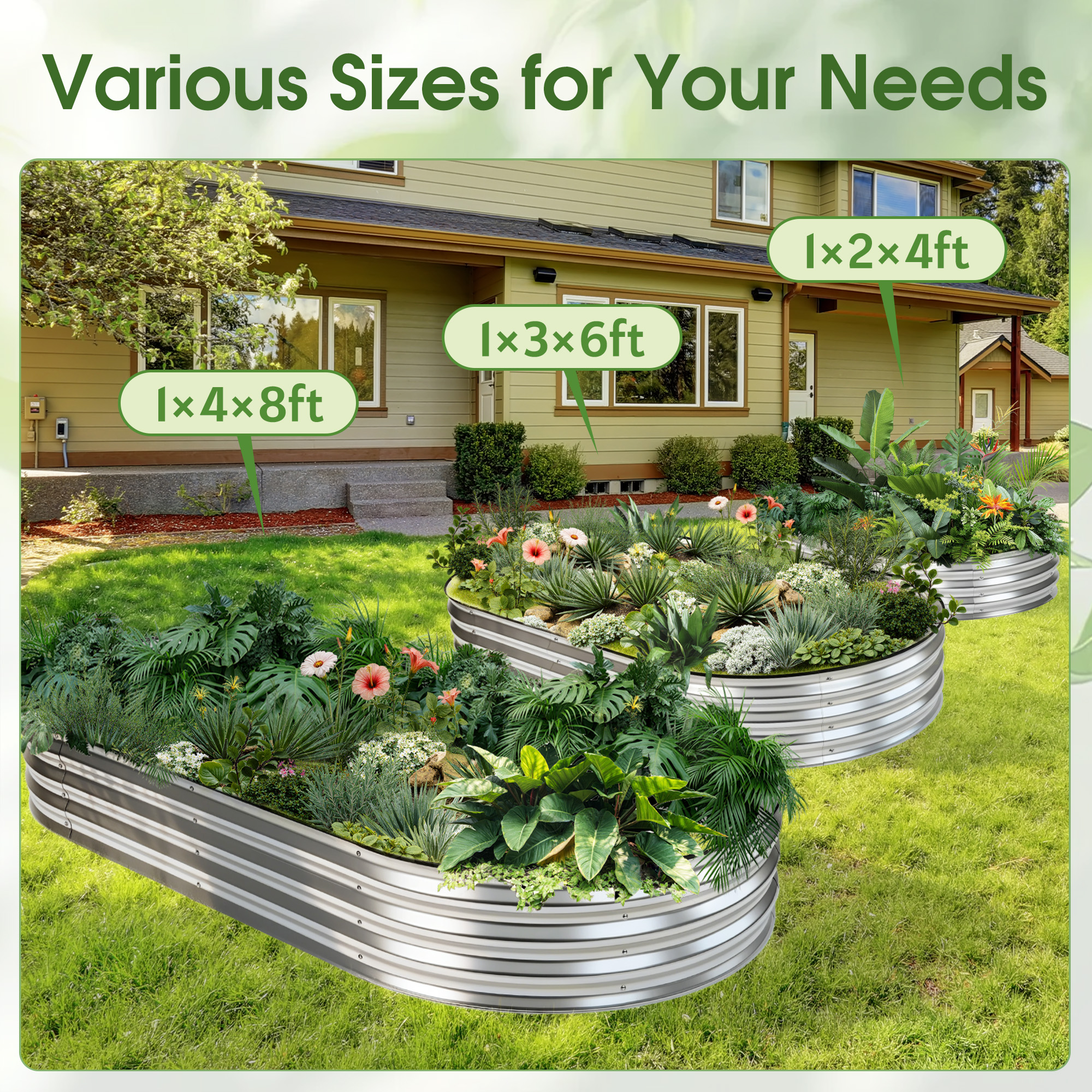 JHK 8x4x1ft Outdoor Metal Gard – Vegetable Transplanter Bewertung und Preis